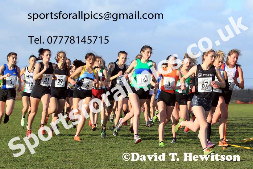 Womens under-20s 2022 Northern Cross Country Champs., Pontefract. Photo: David T. Hewitson/Sports for All Pics